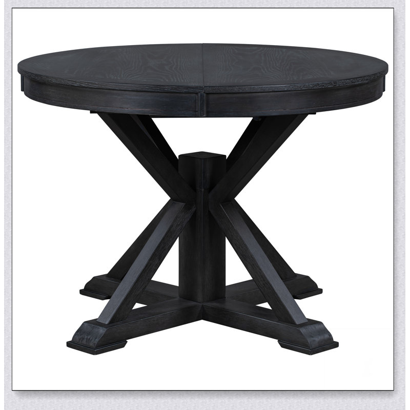 Table de salle à manger extensible fonctionnelle avec rallonge pour la salle à manger et le salon, Espresso