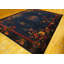 Tapis bleu marine antique antique Art Deco