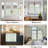 Sheer Linen Kitchen Curtains, Striped Print Farmhouse Decor Cafe Curtains, Boho Drapes with Rod Pocket for Living Room Bathroom, 2 Panels-59006794-59006795