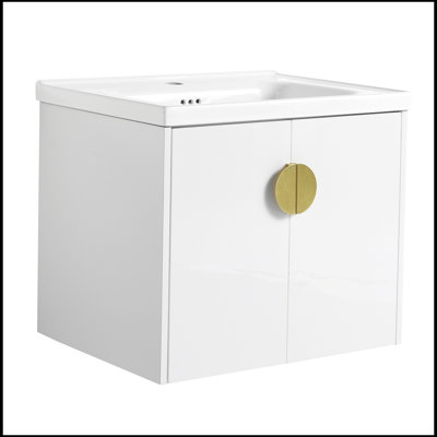 Meuble-lavabo simple 23,80 po avec plateau Sarahy