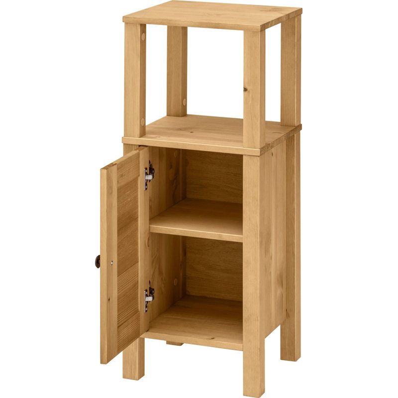 Ayanna Solid Wood Bathroom Cabinet, Brown
