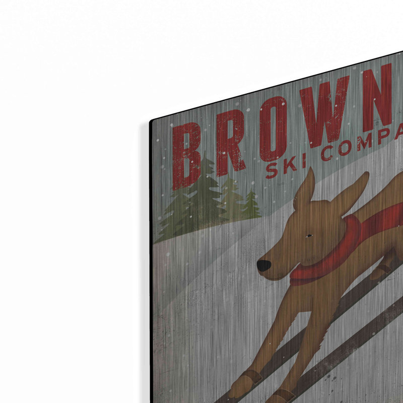 «Brown Dog Ski Co» par Ryan Fowler, H 12 po x l 12 po