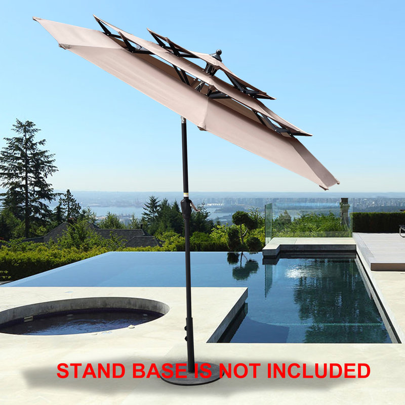 Parasol de marché Shadae 108 po avec manivelle et contrepoids inclus