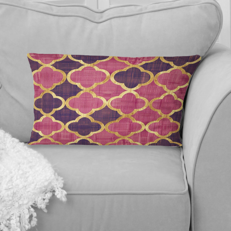 Coussin Magenta Quatrefoil Glam II - Transitional