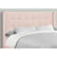 Lit, grand lit, tapissier, velours rose, pieds en métal chromé