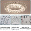 Lustre moderne en cristal de 24 pouces de diamètre avec fil réglable