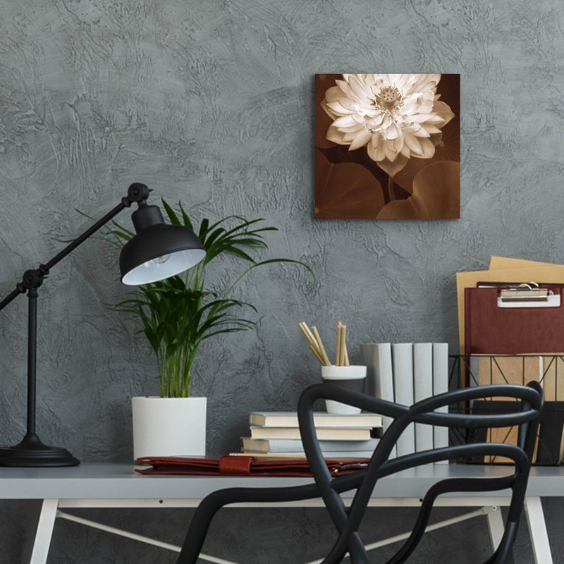 Epic Art ' Lotus Welcome' By Rebecca Swanson, Acry " Lotus Welcome " by Rebecca Swanson, H 12 po x l 12 po x P 0,13 po
