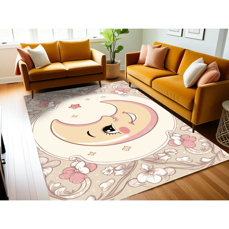 Tapis lavable pour enfant East Urban Home Sky Clouds_Sky033, Rectangulaire 8 pi x 10 pi