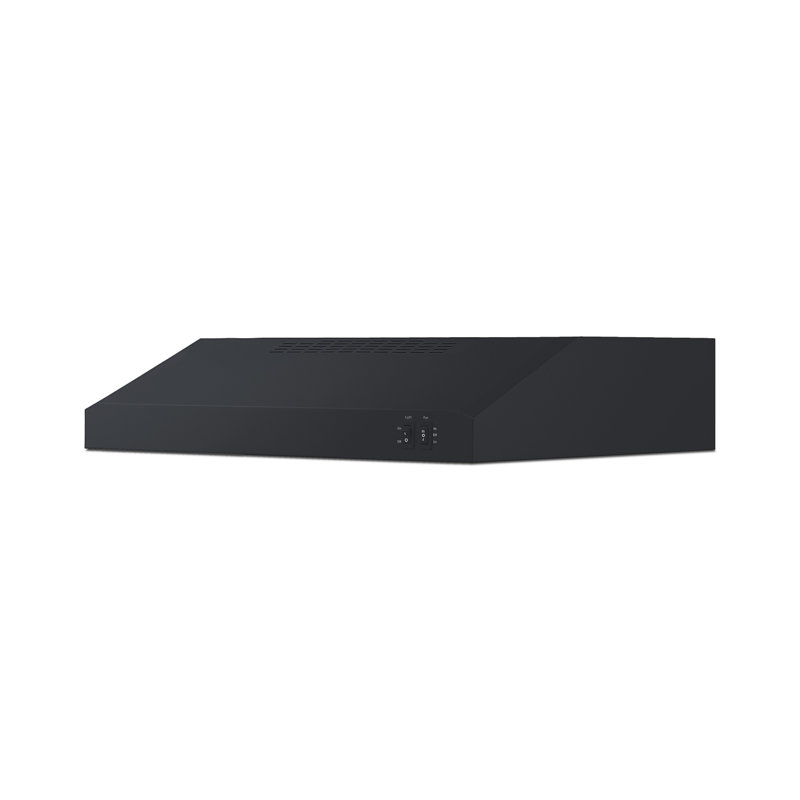 Summit Appliance Steel Convertible Under Cabinet Range Hood, Black, 5.5" H x 23.88" W x 20" D