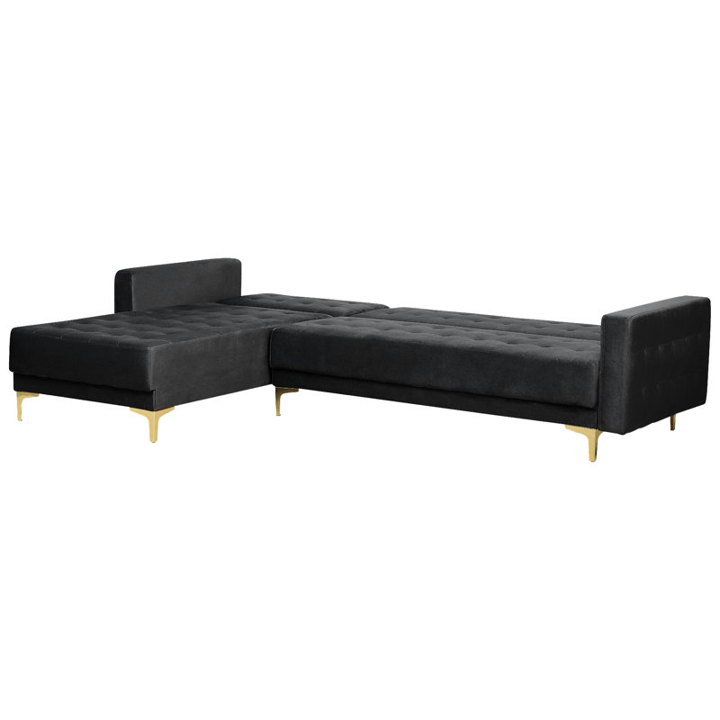 Pinkney 4 Seater Sofa Bed, Left Hand Facing, Black