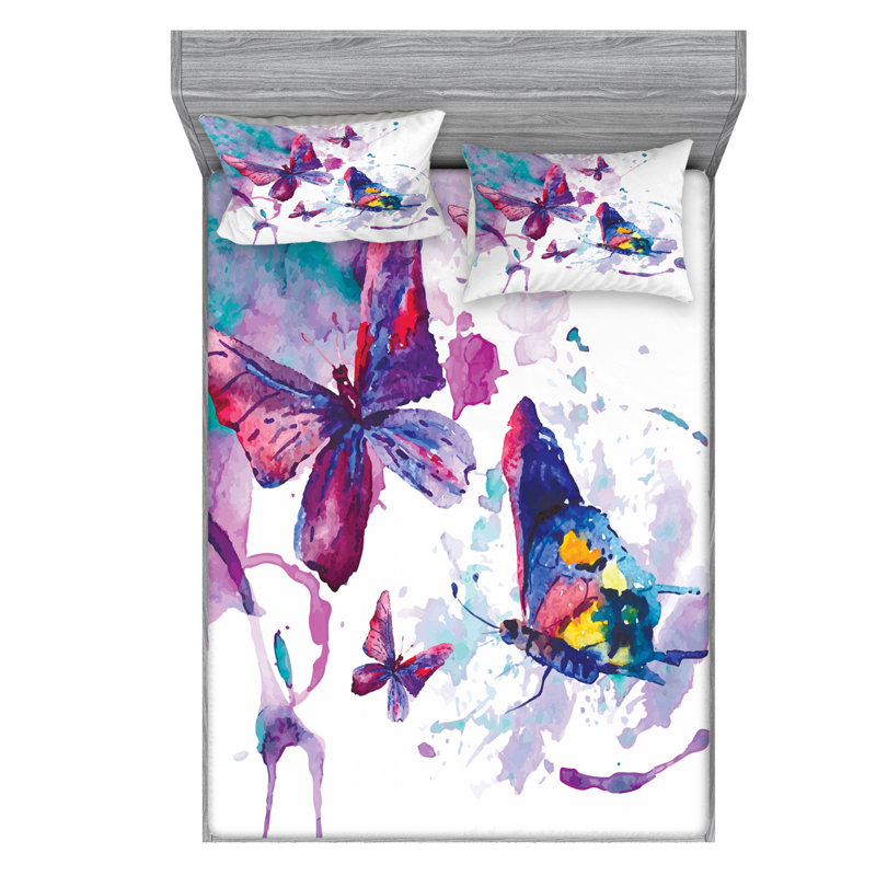 Microfiber Sheet Set, Queen Sheet Set with Fitted Sheet
