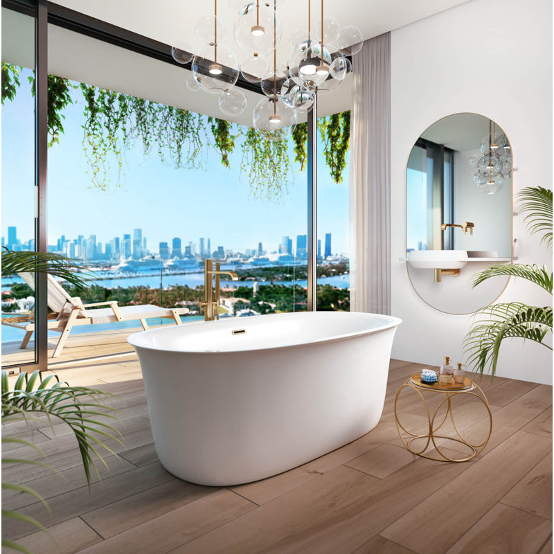 Vibe 60'' L Freestanding Soaking Bathtub
