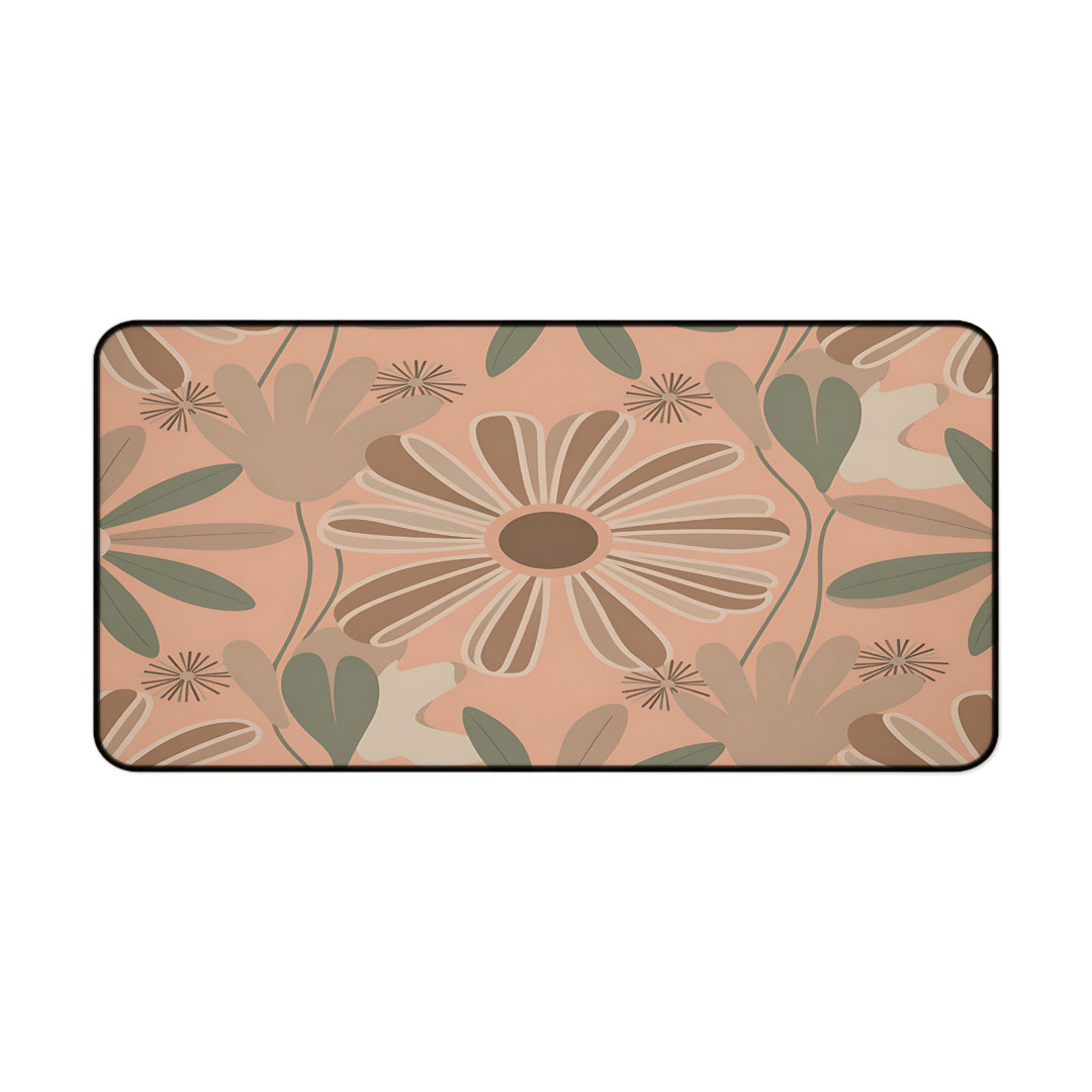 Retro Daisy Botanical Desk Mat