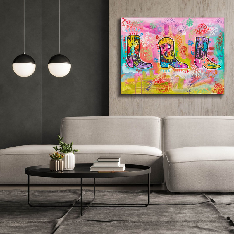 «Made For Walkin» par Dean Russo, art mural sur toile, H 40 po x l 54 po x P 1,5 po
