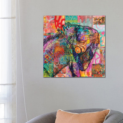 Iguana 1 Piece Wrapped Canvas Wall Art