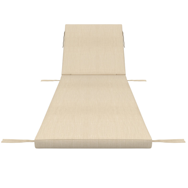 Sunbrella® Outdoor Chaise Cushion, 26" W x 80" D, Sunbrella® Canvas Flax