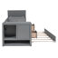 Lit de jour simple avec accoudoirs de rangement, lit gigogne et station de charge-1639861664