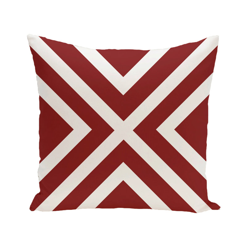 Housse de coussin d'extérieur carré «X», Cardinal, H 16 po x l 16 po