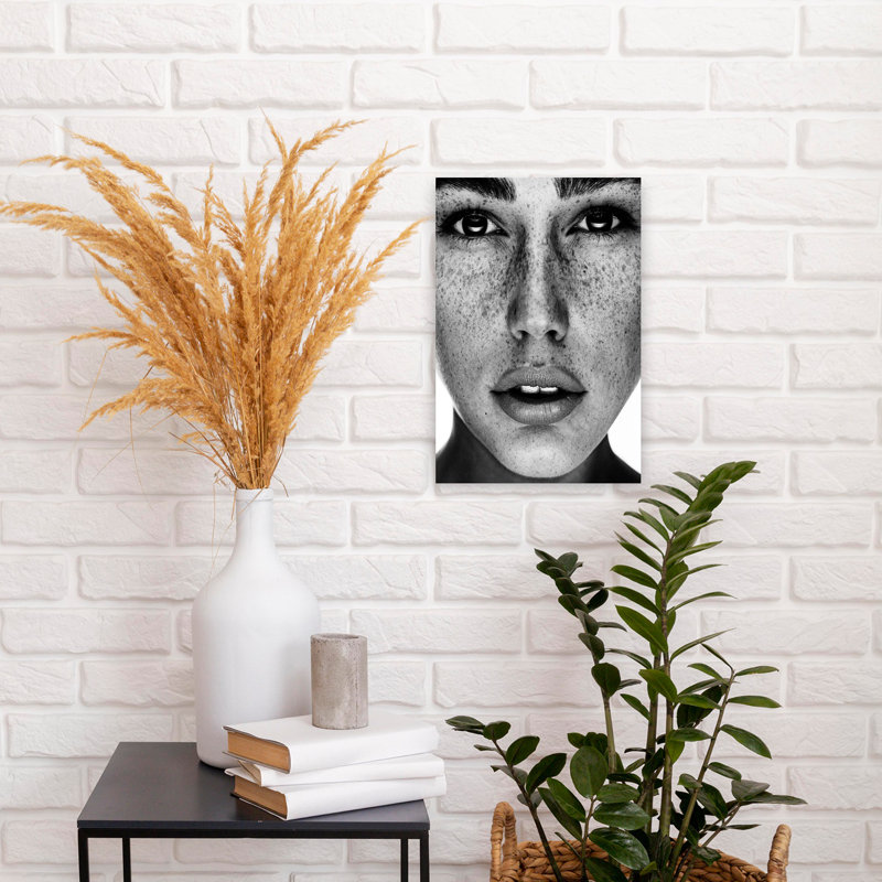 «Freckles Beauty», art mural contemporain abstrait, H 18 po x l 12 po