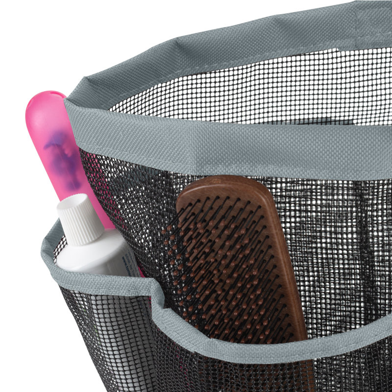 Chariot de douche portatif Shelby, Gris / Noir, H 6 po x l 8 po x P 8,5 po