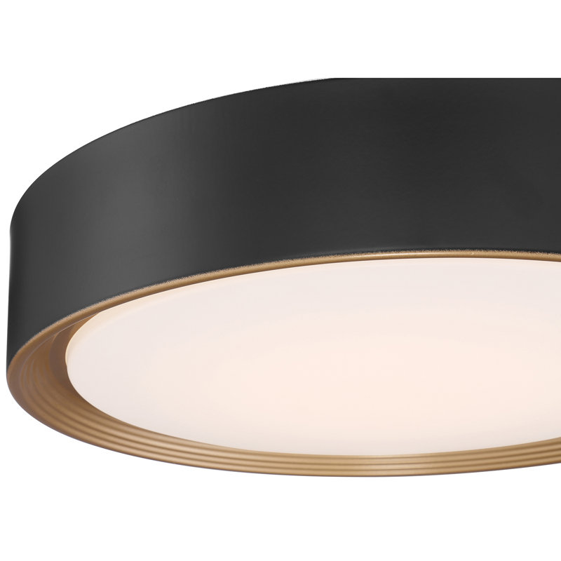 Courtois Acrylic Flush Mount, 3.25" H x 16" W x 16" D, Matte Black, 4000K