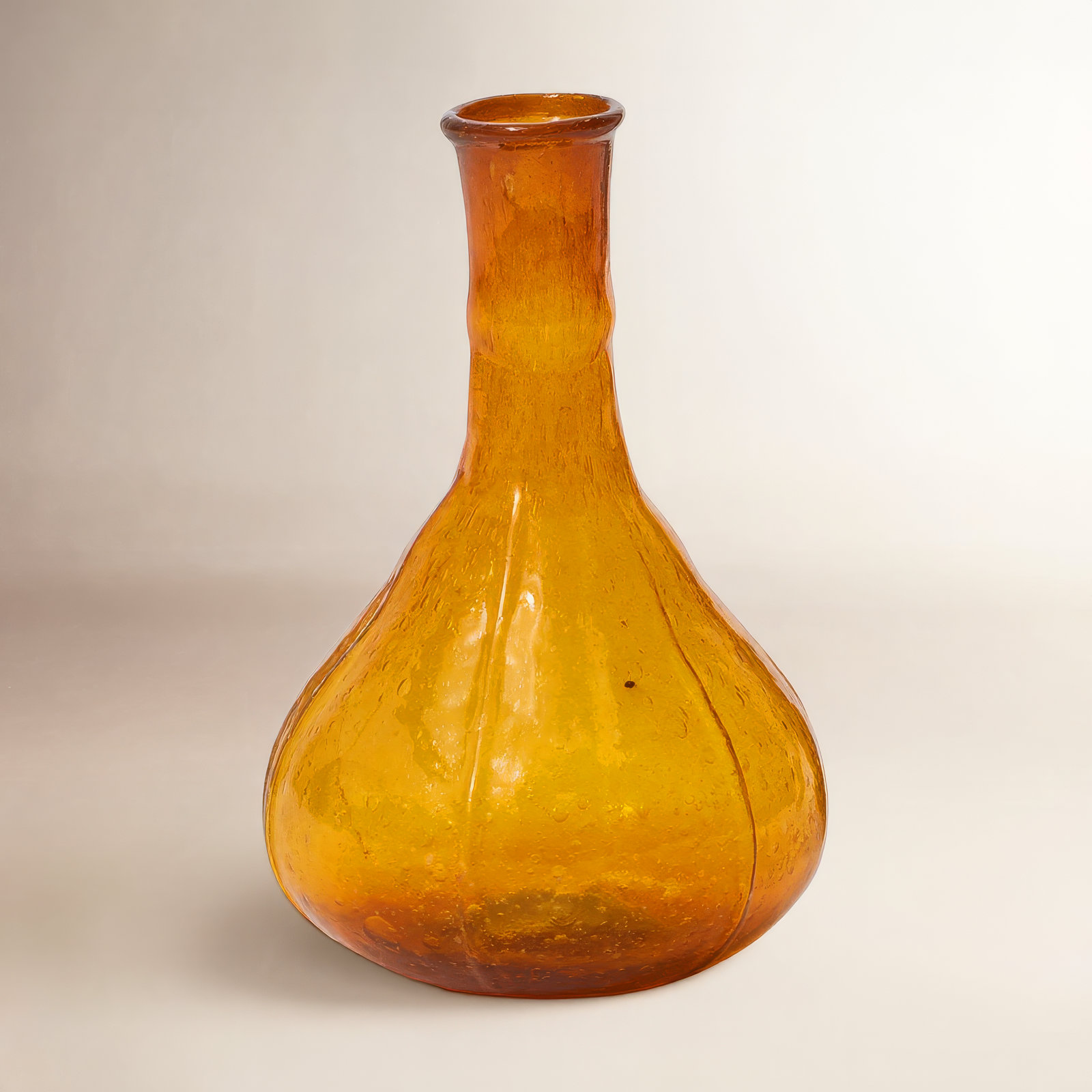 Janeisy Handmade Glass Table Vase, 5" H x 3.5" W x 3.5" D, Light Purple