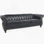 Canapé Chesterfield en polyuréthane à accoudoirs roulés.-1994598340