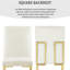 Chaise d'appoint rembourrée blanche Bikenibeu