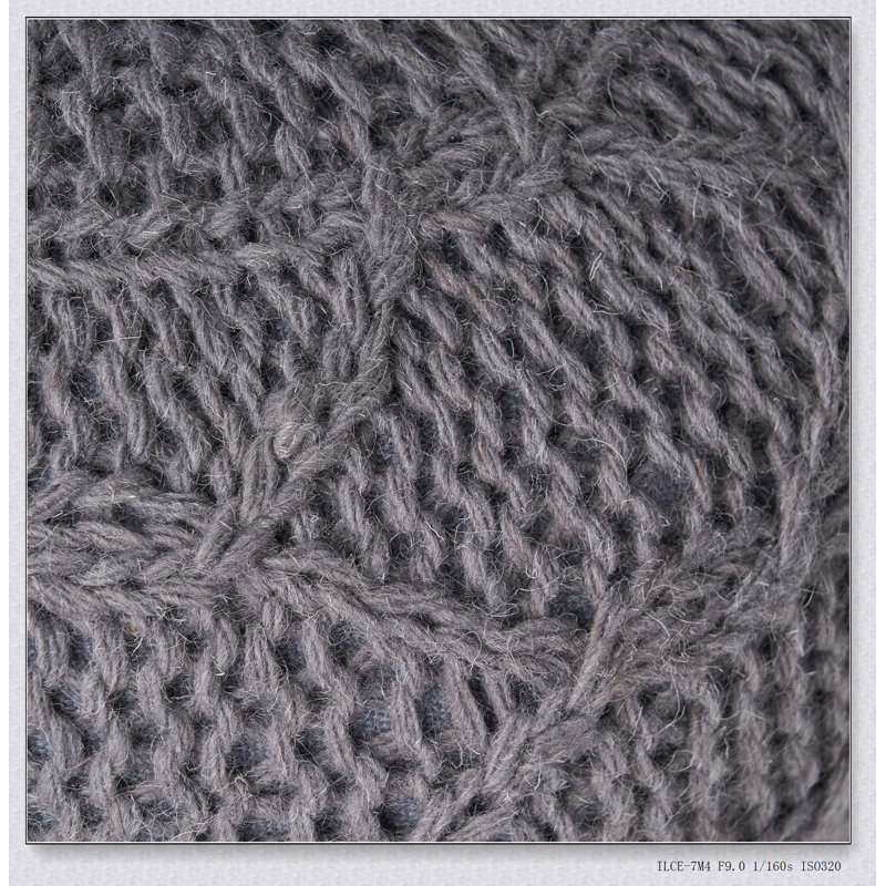 POUF ROND EN LAINE TRICOTÉE 20 X 20 Malibu