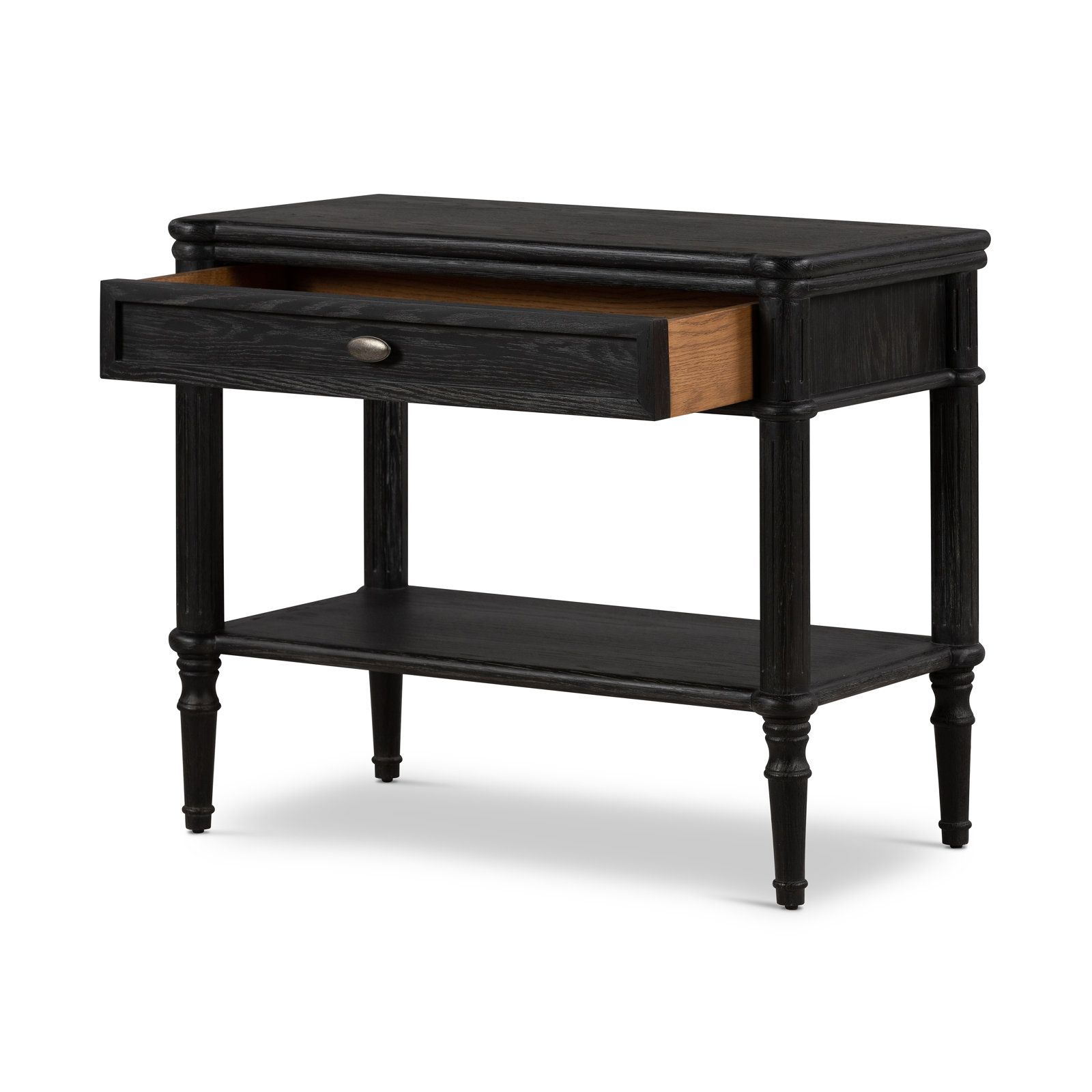 Susie 1 - Drawer Nightstand, Distressed Black
