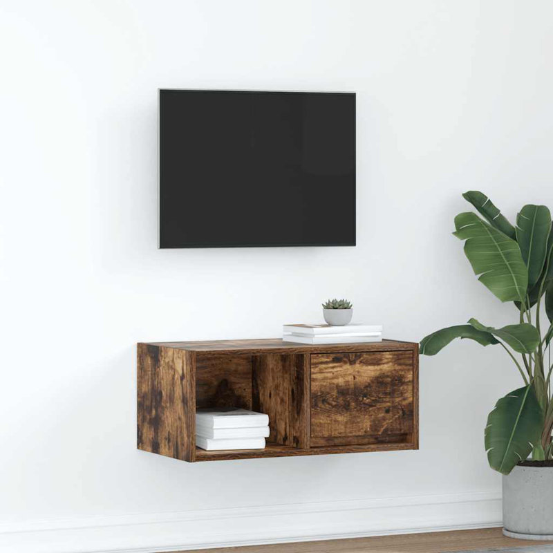 Unfinished Floating TV Stand for TVs up to 28"
