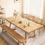 Modern Burlywood Rectangular Solid Wood Dining Table-1787328784