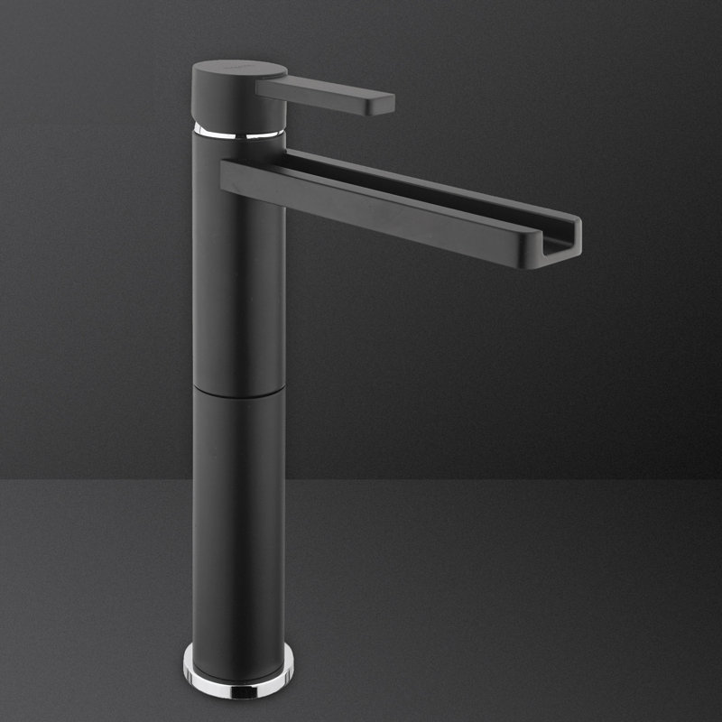 Capri Single Hole Bathroom Faucet, Black