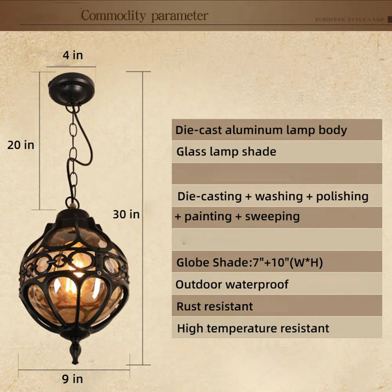 Ahlanna 1 - Light Unique/Statement Pendant, Black