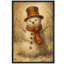 Bonhomme de neige avec chapeau et écharpe-341059969-341059974