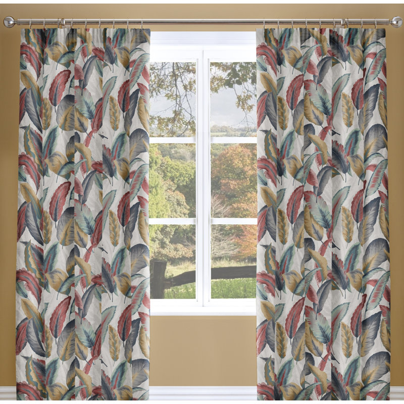 Sharptown Room Darkening Curtain, Dark Red