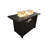 24" Steel Propane Fire Pit Table With Cover