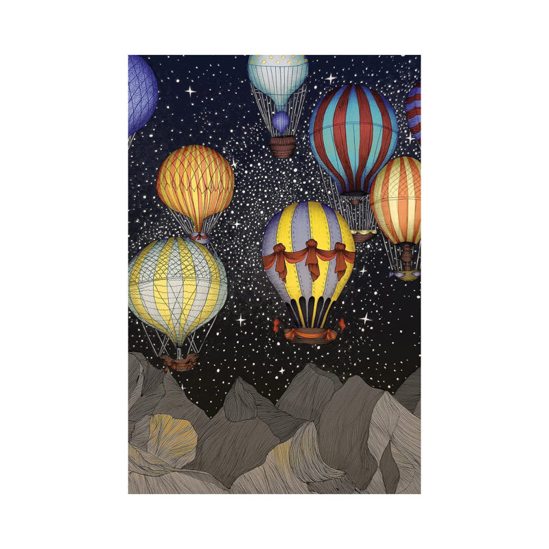Night Flight Colour Version by Ella Mazur - Gallery-Wrapped Canvas Giclée on Canvas, Wrapped Canvas, 20.32 cm H x 30.48 cm W