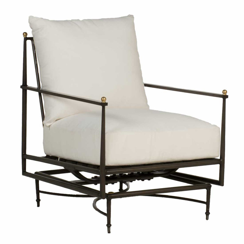 Roma Aluminum Spring Lounge, Natural White, No Welt, Standard Plus