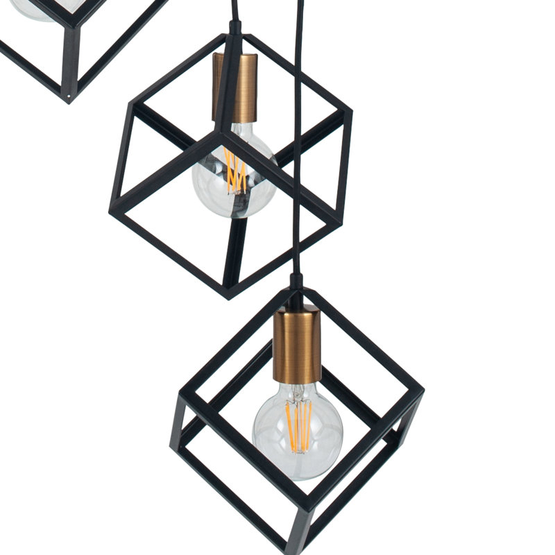 Kesler 5 - Light Black Cluster Pendant