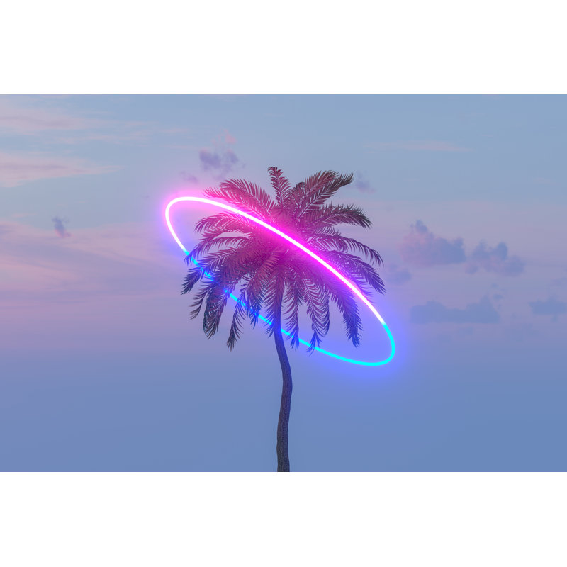 Palm Tree On Sky by Akinbostanci - Wrapped Canvas Print, 51cm H x 76cm W x 3.8cm D