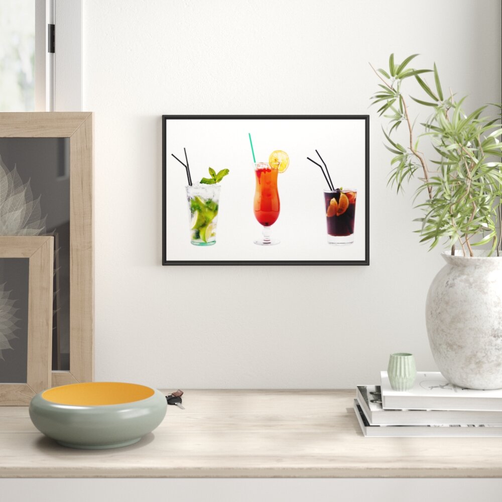 Gerahmtes Wandbild fruchtig frische Cocktails