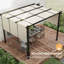 10' x 12' Metal Pergola with Retractable Canopy for Patio, Deck-124389684
