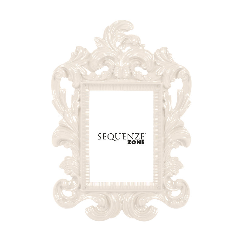 Embossed Picture Frame, White