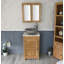 Scrivner 515mm Single Bathroom Vanity with Vessel Stone Basin-1490261485