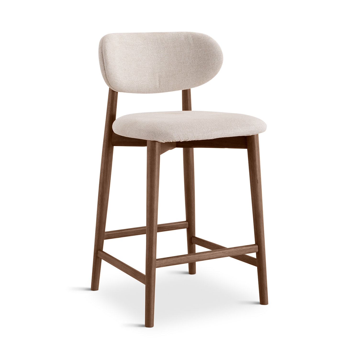 Jute Bar Stool, Counter Stool (26" Seat Height), Brown