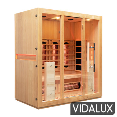 Metro Lane Indoor FAR Infrared Sauna with Remote Control in Hemlock