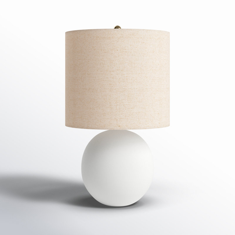 Lampe de table en céramique Lillian, Blanc