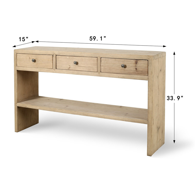 59'' W Solid Wood Console Table