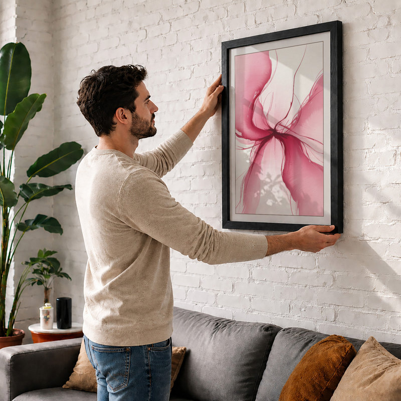 Ethereal Forms Modern - Framed Print, A1 - 84.1 x 59.4 cm, White